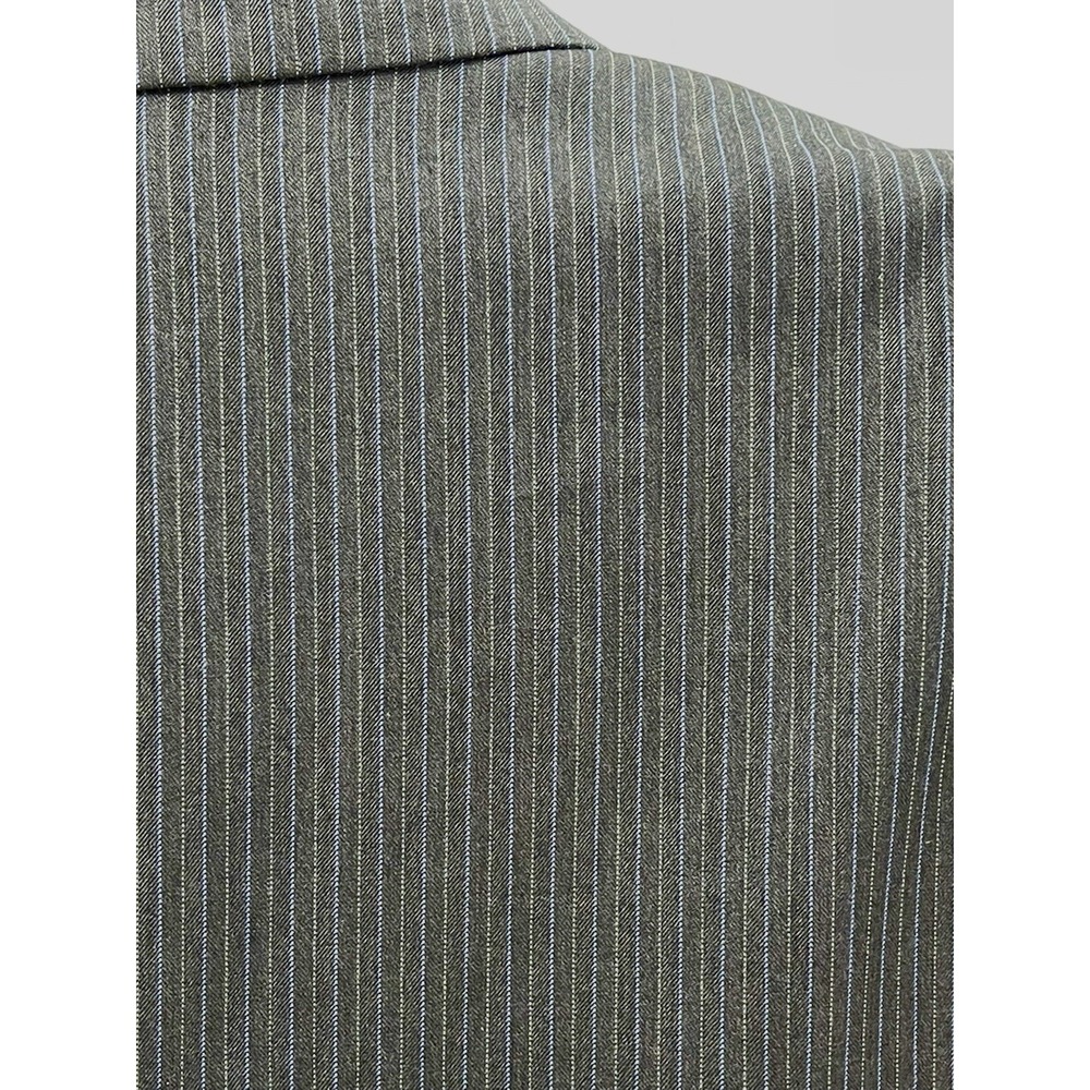 Butler and Webb Men's Suit Size 44L Grey and Blue Pin Stripe Herringbone - Picture 3 of 10